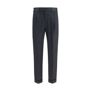 PT Torino Gray Wool Oves Aries Casual Men's Pants
